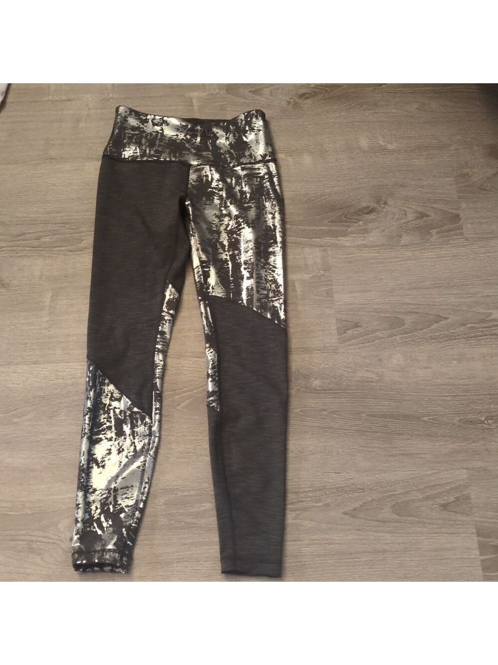 Lululemon Wunder Under High-Rise Tight Foil Heathered Black / Crinkle Heath Sz 6